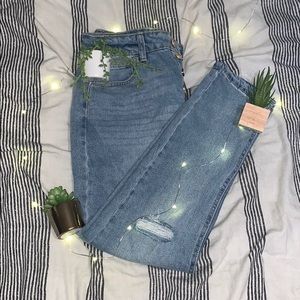 Wild Fable, lightly distressed boyfriend-cut jeans
